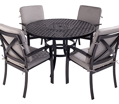 Image of EX - DISPLAY/COLLECTION ONLY - Jamie Oliver Contemporary 4 Seater Grilling Set - Riven/Pewter