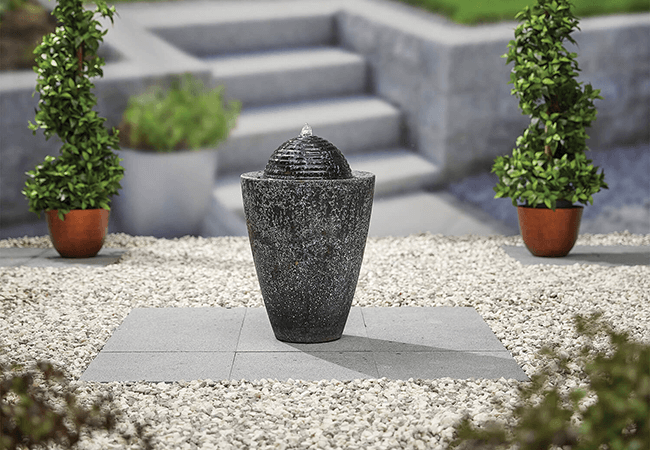 Image of Kelkay Modern Collection Dappled Column Water Feature