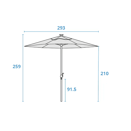 parasol dimensions image