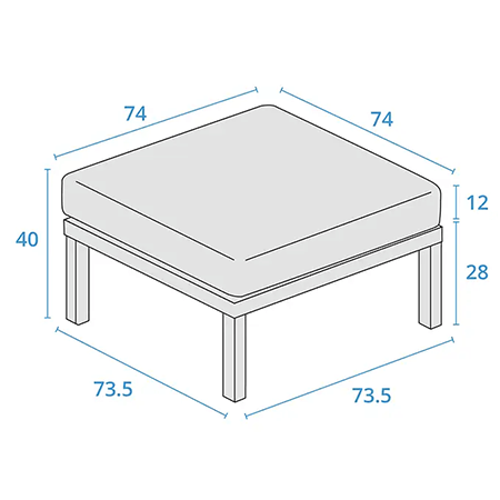 Footstool dimensions image