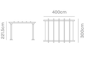 Kettler Panalsol 3x4m - dimensions image