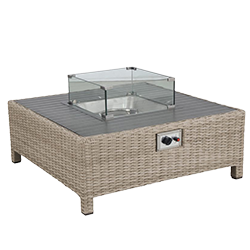 Small Image of Kettler Palma Low Lounge Fire Pit Table in Oyster