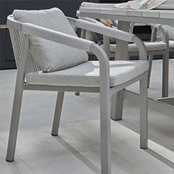 Extra image of Kettler Como 6 Seat Dining Set in Pebble