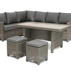 Extra image of Kettler Palma Right Hand Corner Sofa Set in Rattan with Glass Top Table