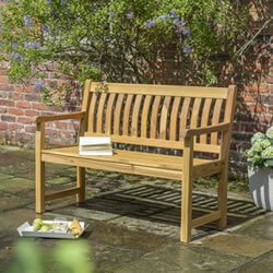 Small Image of EX DISPLAY / COLLECTION ONLY Kettler RHS Chelsea 4ft (120cm) Bench in FSC Eucalyptus Wood