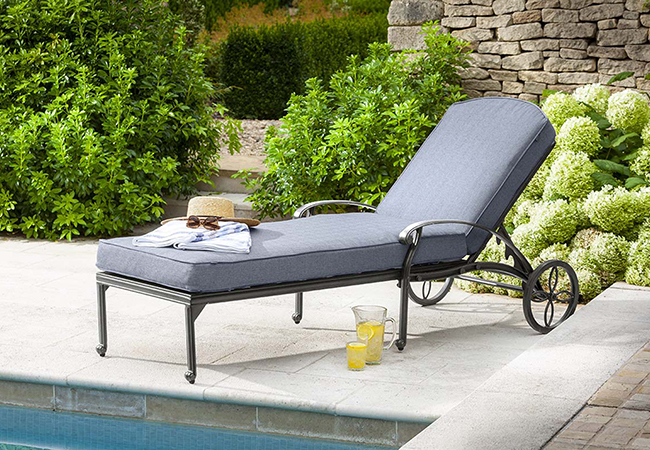 Image of EX DISPLAY / COLLECTION ONLY Hartman Amalfi Lounger in Antique Grey / Platinum