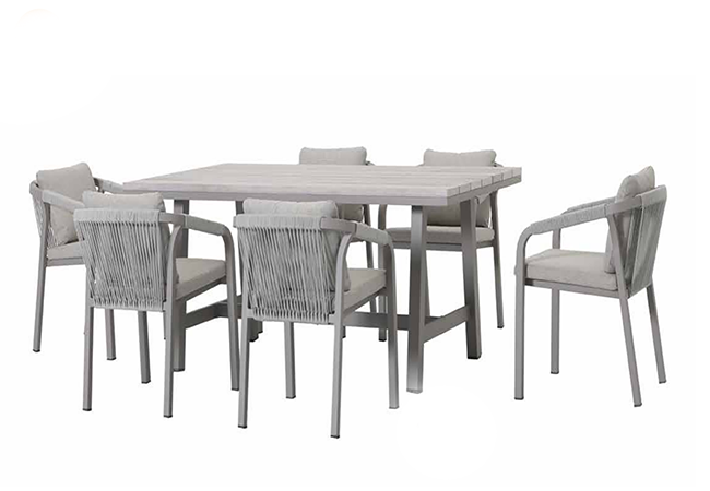 Image of Kettler Como 6 Seat Dining Set in Pebble