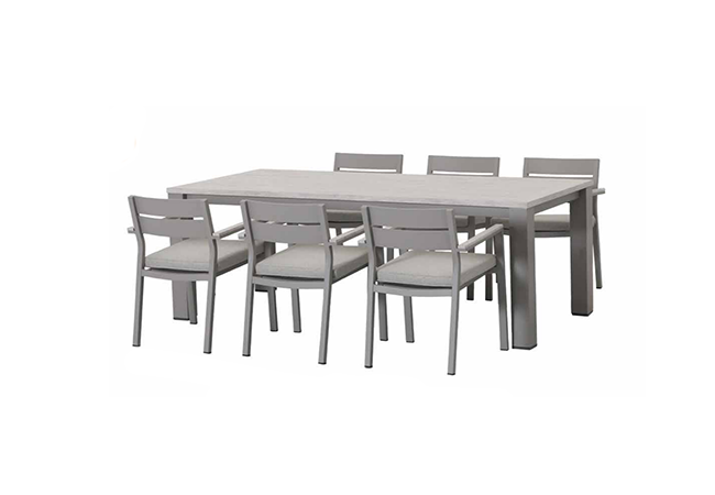 Image of Kettler Marina 6 Seat Dining Set in Pebble