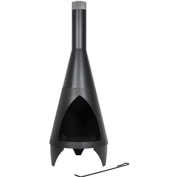 Colorado Black Extra Large Steel Chiminea by La Hacienda - £249.99 ...