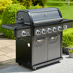 Extra image of Grillstream Legacy 5 Burner Hybrid with Side Burner - Matt Black