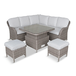 Small Image of LG Monte Carlo Sand Compact Corner Sofa Set with Adjustable Table