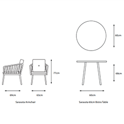 Extra image of LG Sarasota Bistro Set