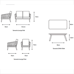 Extra image of EX DISPLAY / COLLECTION ONLY LG Sarasota Lounge Set NO ARMCHAIRS