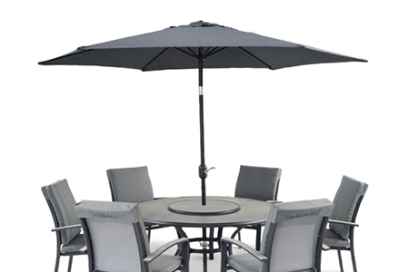 Image of Leisure Grow Turin 3.0m Crank and Tilt Parasol in Grey