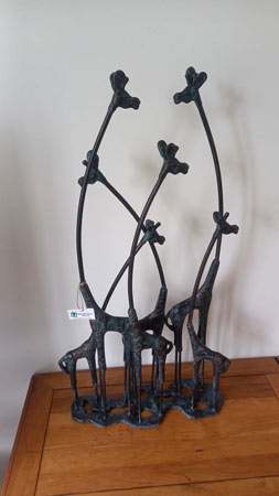 Image of Giraffe Family Cast Iron Ornament