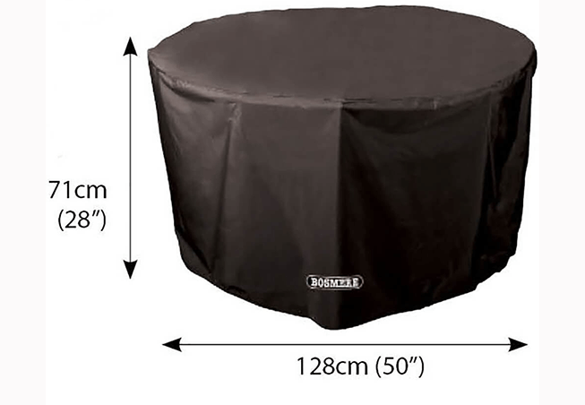 Image of Storm Black Circular Table Cover (4-6 seater) - Bosmere D545