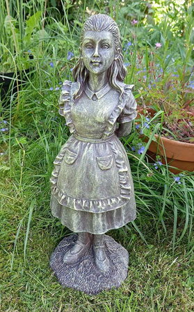 Image of Alice in Wonderland Garden Ornament - Weighted Resin