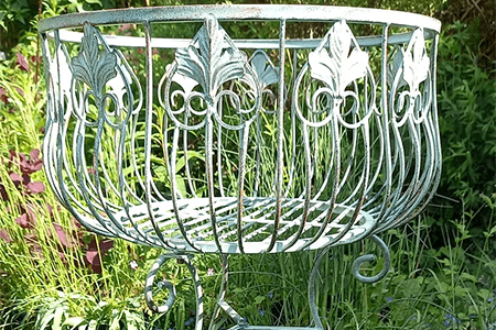 Image of 77cm Flower Pot Holder in Verdigris Metal