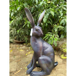 Small Image of Sitting Hare Cast Aluminium Garden Sculpture