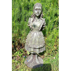 Extra image of Alice in Wonderland Garden Ornament - Weighted Resin