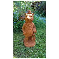 Small Image of Mr Fox Garden Sculpture - Cold Cast Iron