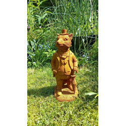 Extra image of Mr Fox Garden Sculpture - Cold Cast Iron