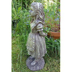 Extra image of Alice in Wonderland Garden Ornament - Weighted Resin