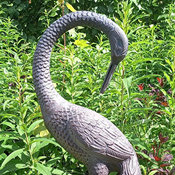 Extra image of Love Crane Aluminium Garden Sculpture with Bronze Finish - 1m Tall