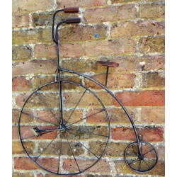 Large (70cm tall) Metal Penny Farthing Bicycle Wall/Garden Art