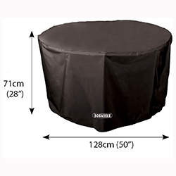 Small Image of Storm Black Circular Table Cover (4-6 seater) - Bosmere D545