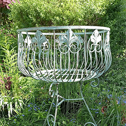 Extra image of 77cm Flower Pot Holder in Verdigris Metal