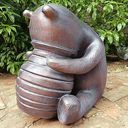 Extra image of Winnie-The-Pooh Garden Sculpture - Large