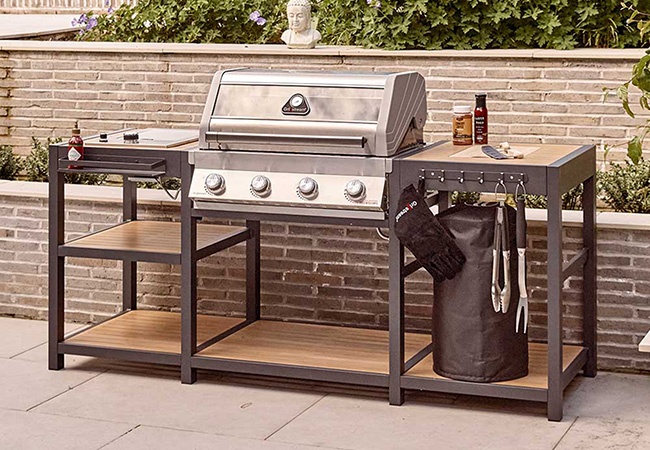 Image of Grillstream Sanctuary Outdoor Kitchen 4 Burner Hybrid with Ceramic Side Burner