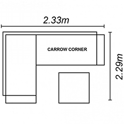 Extra image of EX-DISPLAY / COLLECTION ONLY - Norfolk Leisure Carrow Corner Sofa Set in Anthracite/Grey