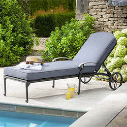 Small Image of EX DISPLAY / COLLECTION ONLY Hartman Amalfi Lounger in Antique Grey / Platinum