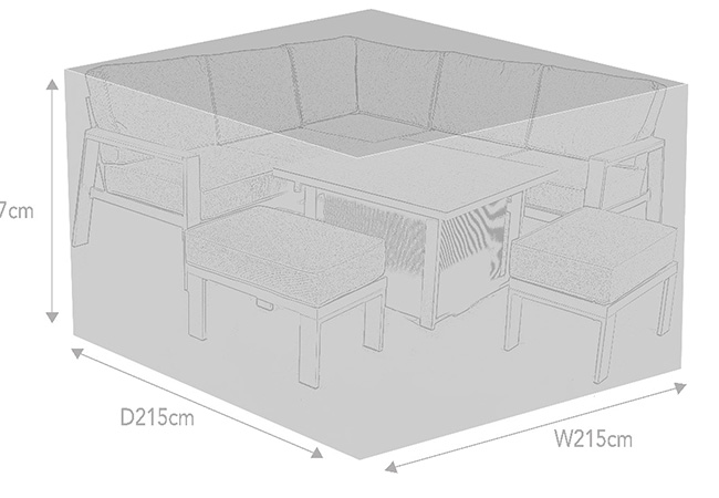 Image of Supremo Aluminium Mini Modular Set Furniture Cover	