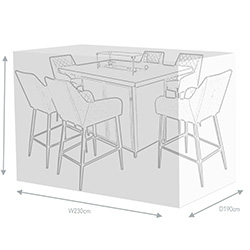 Small Image of Supremo 6 Seat Bar Rectangular Set Furniture Cover	