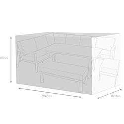 Small Image of Supremo Aluminium Corner Modular Set Furniture Cover	