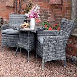 Small Image of Supremo Tivoli Bistro Set in Lead Grey