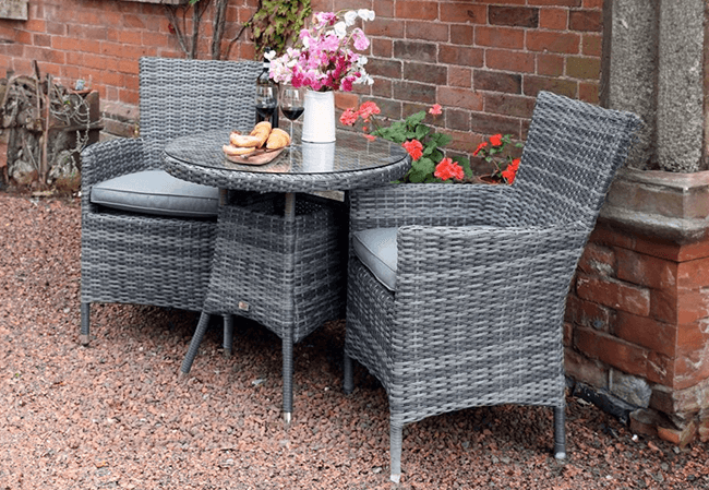 Image of Supremo Tivoli Bistro Set in Lead Grey