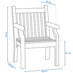Extra image of Winawood Thin Slat Wood Effect Armchair - Stone Grey